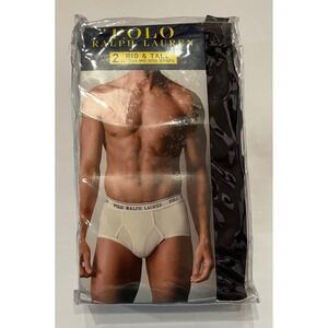 Polo Ralph Lauren 2 Pair Black Briefs Big & Tall Size 48 NWT